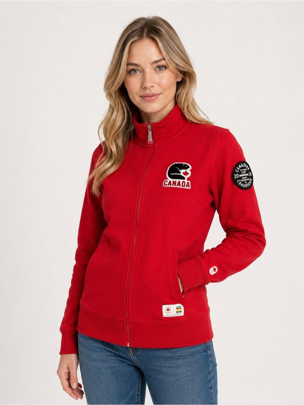 🇨🇦Team Canada Sochi 2014 Olympic Full Zip Fleece Jacket Hudson’s Bay Women’s S⭐️